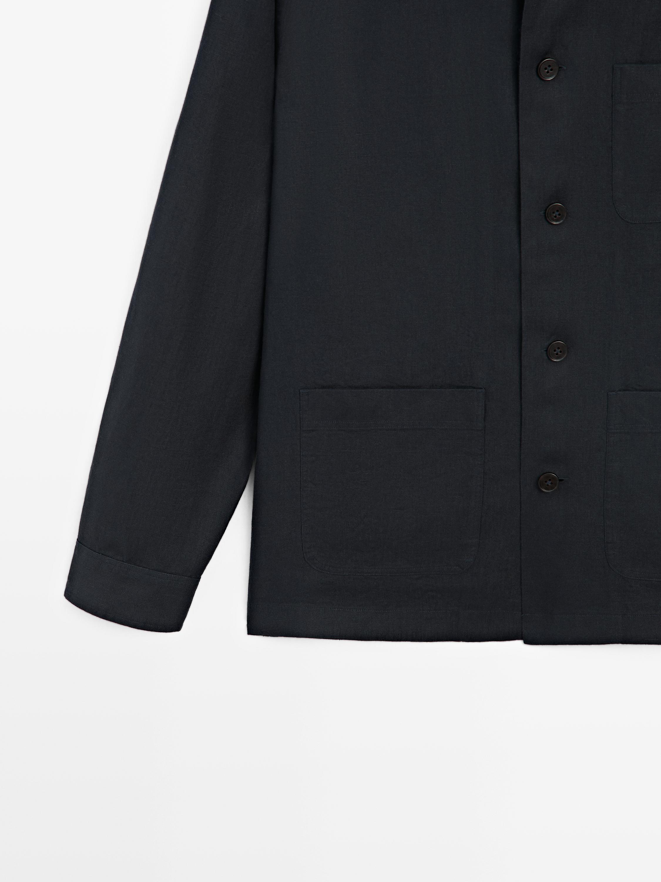 Surchemise en lin avec poches, look complet